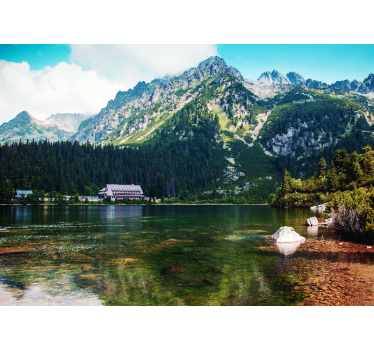 Lengyel tatry tó hegyi falfestmény - TenStickers