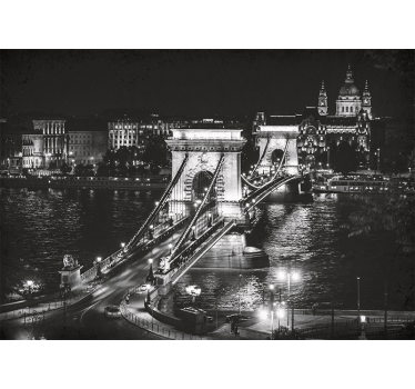 Lánchíd budapest éjszakai falfestményként - TenStickers