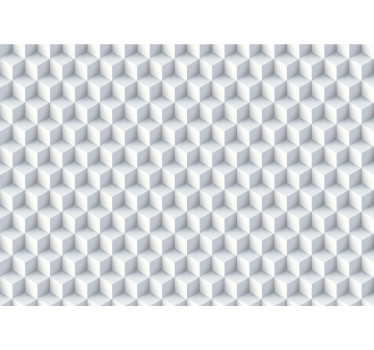 Több fehér kocka 3d freskó háttérkép - TenStickers