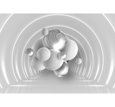 Lebegő kör alakú formák 3d hatású fototapéta - TenStickers