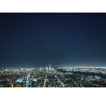 Könnyű manhattan éjjel new york falfestmény háttérkép - TenStickers