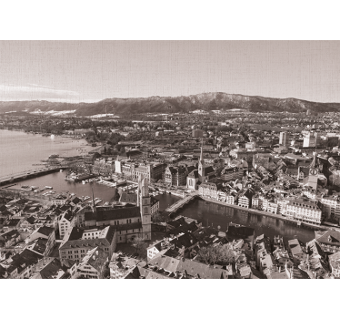 Zürich városképe - városi falfestmény - TenStickers