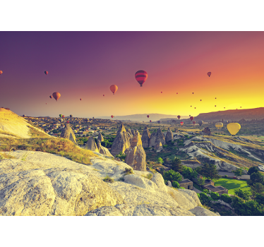 Cappadocia légballon táj falfestmények - TenStickers