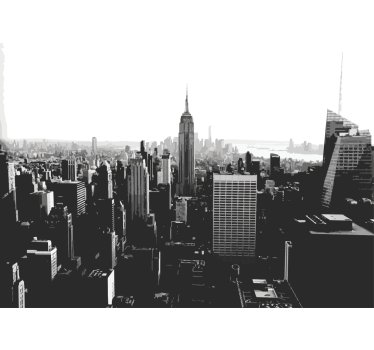 Empire state-tel díszített new york falfestmények - TenStickers