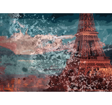 Párizsi falfestmények eiffel-torony látképe - TenStickers