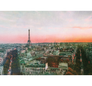 Eiffel-torony naplemente párizsi falfestmények - TenStickers