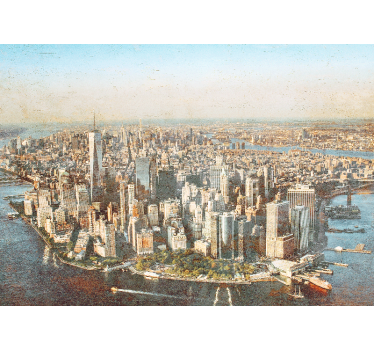 Manhattan légifotó városi falfestmény - TenStickers