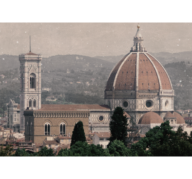 Florence katedrális nézet városi falfestmény - TenStickers