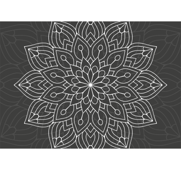 Bonyolult virágmintás Mandala fototapéta - TenStickers