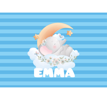 Alvó elefánt minták gyermek hálószoba falfestmények - TenStickers