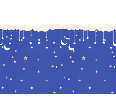Éjszakai égbolt kaland gyermek hálószoba falfestmények - TenStickers