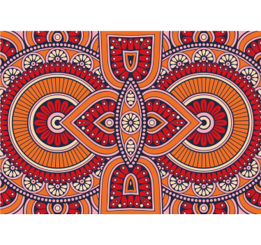Piros és narancssárga mandala falfestmények - TenStickers