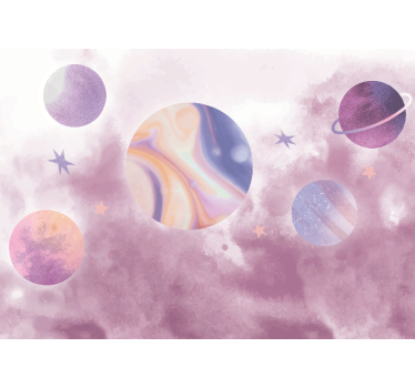 Égi bolygóterv tér falfestmény - TenStickers