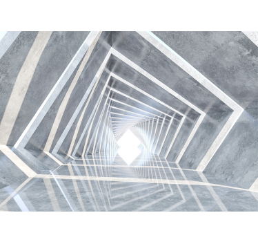 3d geometriai alagút 3d falfestmény tapéta - TenStickers