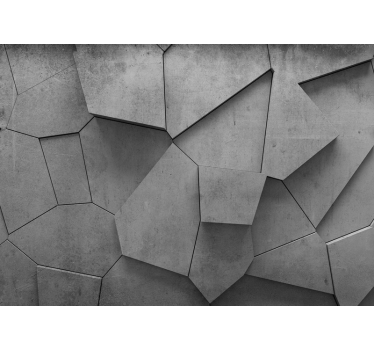 Betonfal textúra 3d falfestmény tapéta - TenStickers