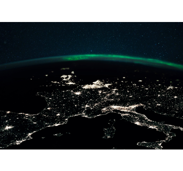 Föld légi nézet tér falfestmény - TenStickers