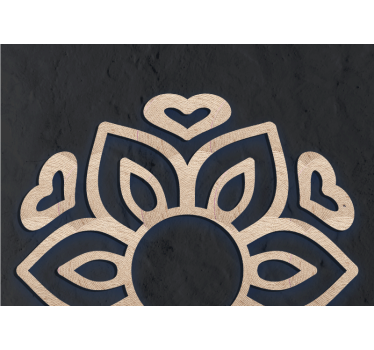 Szív lótusz design falfestmények buddha - TenStickers