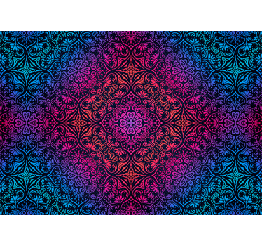 Bonyolult kerek motívumok mandala falfestmények - TenStickers