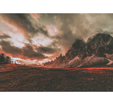 Dramatikus hegyi táj falfestmények - TenStickers