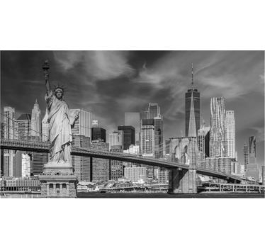 Falfestmények Hivatal fekete és fehér New York - TenStickers