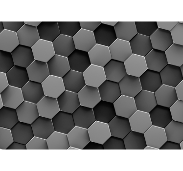Nappali falfestmények 3d-s hexagonok - TenStickers
