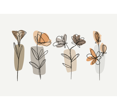 Más virág falfestmények minimalista stílus - TenStickers