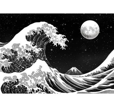 Klasszikus Művészet Falfestmények japán kanagava hullám éjjel - TenStickers