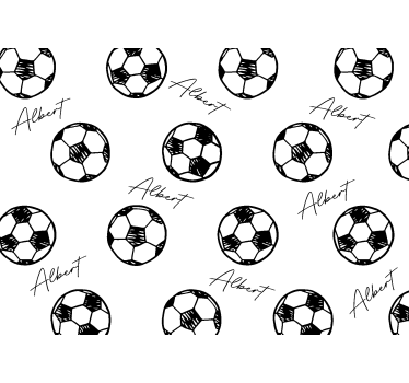 Gyermek hálószoba fototapéta futball névvel - TenStickers