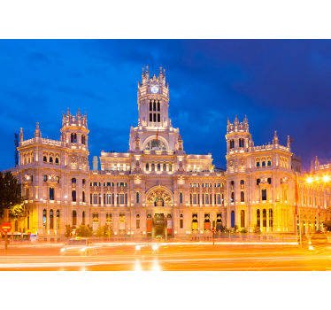 Kivilágított városkép Madridi fototapéta - TenStickers