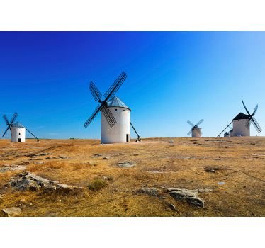 Szélmalom táj Táj fototapéta - TenStickers