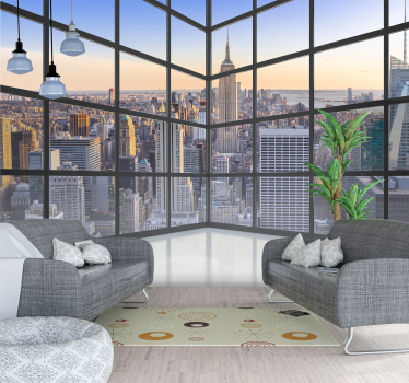 3d ablak new york 3d falfestmény - TenStickers