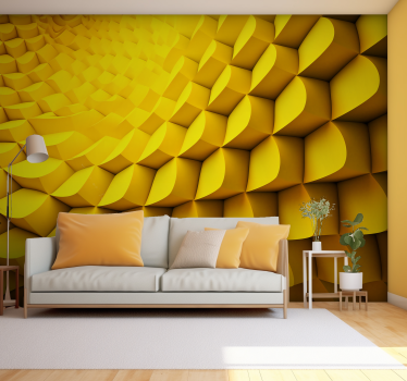 3d hatású fototapéta futurisztikus geometria - TenStickers