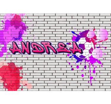 Rózsa / lila graffiti futball fal városi művészet falfestmény - TenStickers