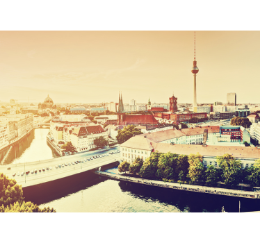 Kilátás berlin városfali falfestményre - TenStickers