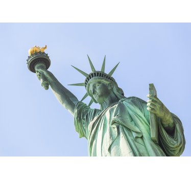 Szabadság-szobor egy napsütéses napon new york-i falfestmény - TenStickers