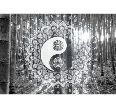 Ying yang paisley zen háttérkép - TenStickers