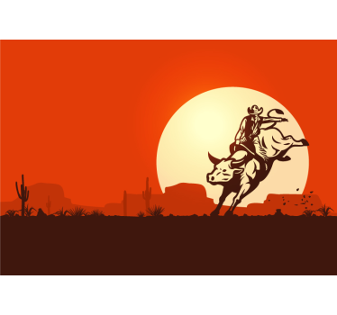 Cowboy bika lovaglás gyermek hálószoba falfestmények - TenStickers