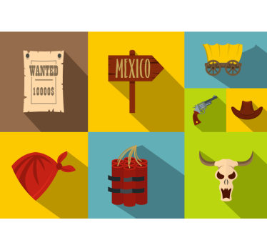 Cowboy csempe vintage fotó háttérkép - TenStickers