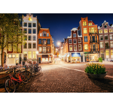 Bájos amszterdami utca - falfestmények Ámsterdam - TenStickers