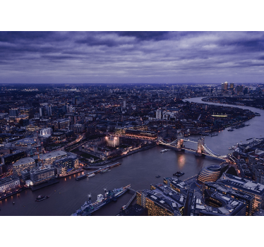 Londoni falfestmények - londoni városkép éjjel - TenStickers