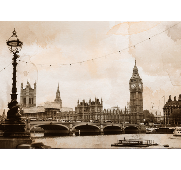 Londoni falfestmények történelmi londoni látkép - TenStickers
