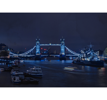 Tower bridge éjszakai kilátás Londoni fototapéta - TenStickers