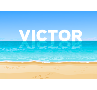 Strand vízzel Tengeri Falikárpit - TenStickers