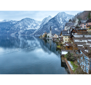 Osztrák hallstatt falfestmény - TenStickers