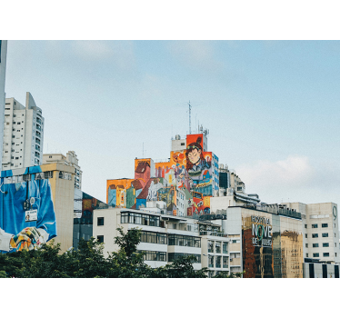 São paulo városi művészeti falfestménye - TenStickers