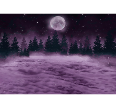 Lila erdő fantasy természet falfestmények - TenStickers