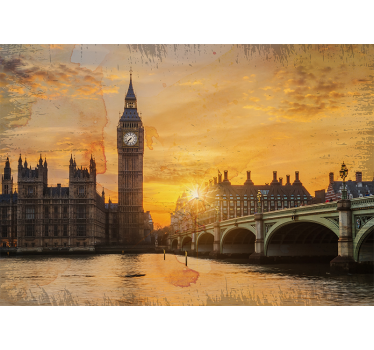 Történelmi londoni naplementék falfestmények - TenStickers