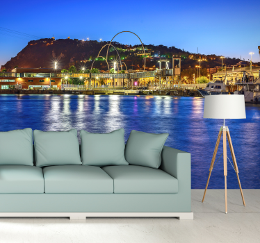 Barcelona atardecer montjuic lounge fotó háttérkép - TenStickers