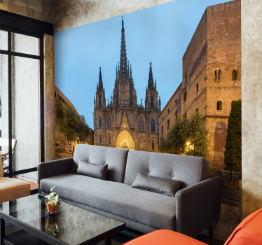 Barcelonai katedrális társalgó fotó háttérkép - TenStickers