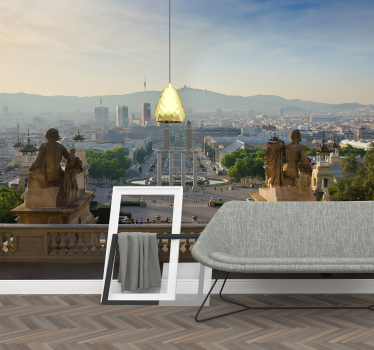 Barcelonai szökőkút montjuic lounge fotó háttérkép - TenStickers